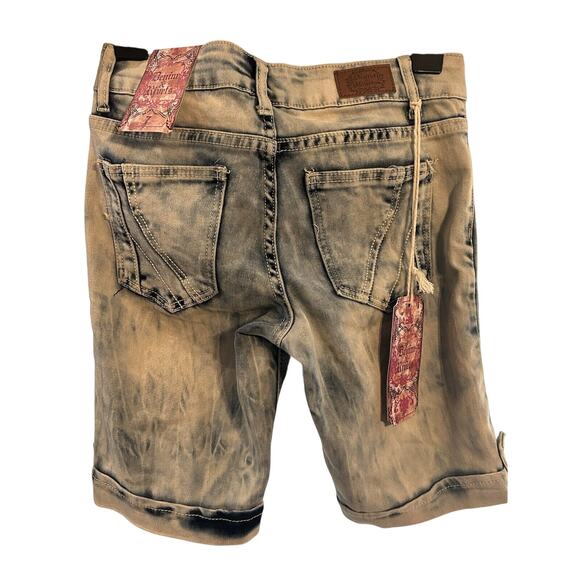 NWT Denim & Rivets Junior's size 7 Acid Wash Distressed Shorts Y2K - Picture 2 of 7